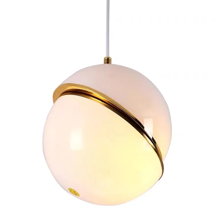 Factory price Nordic modern Chandelier indoor decor art glass round half ball pendant lamp