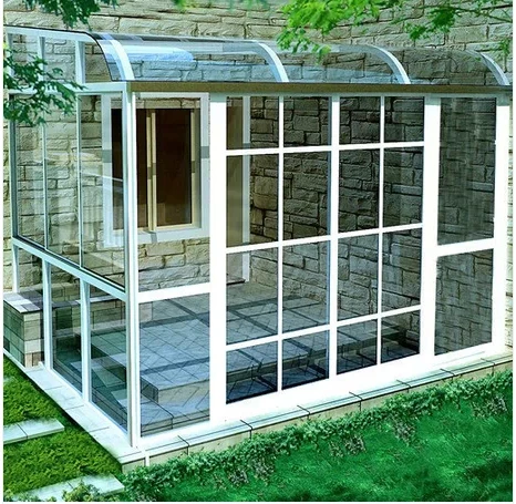 
Customized Glass House Aluminum Profile Sound Proof Heat Insulated Tempered Window Door Sunroom 