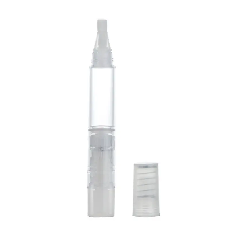 Wholesale Mini 1.5ml 2ml 3ml 5ml Plastic Twist Pen Bottle with Soft Brush Clear PP Empty Nail Protection Oil Foundation Bottles