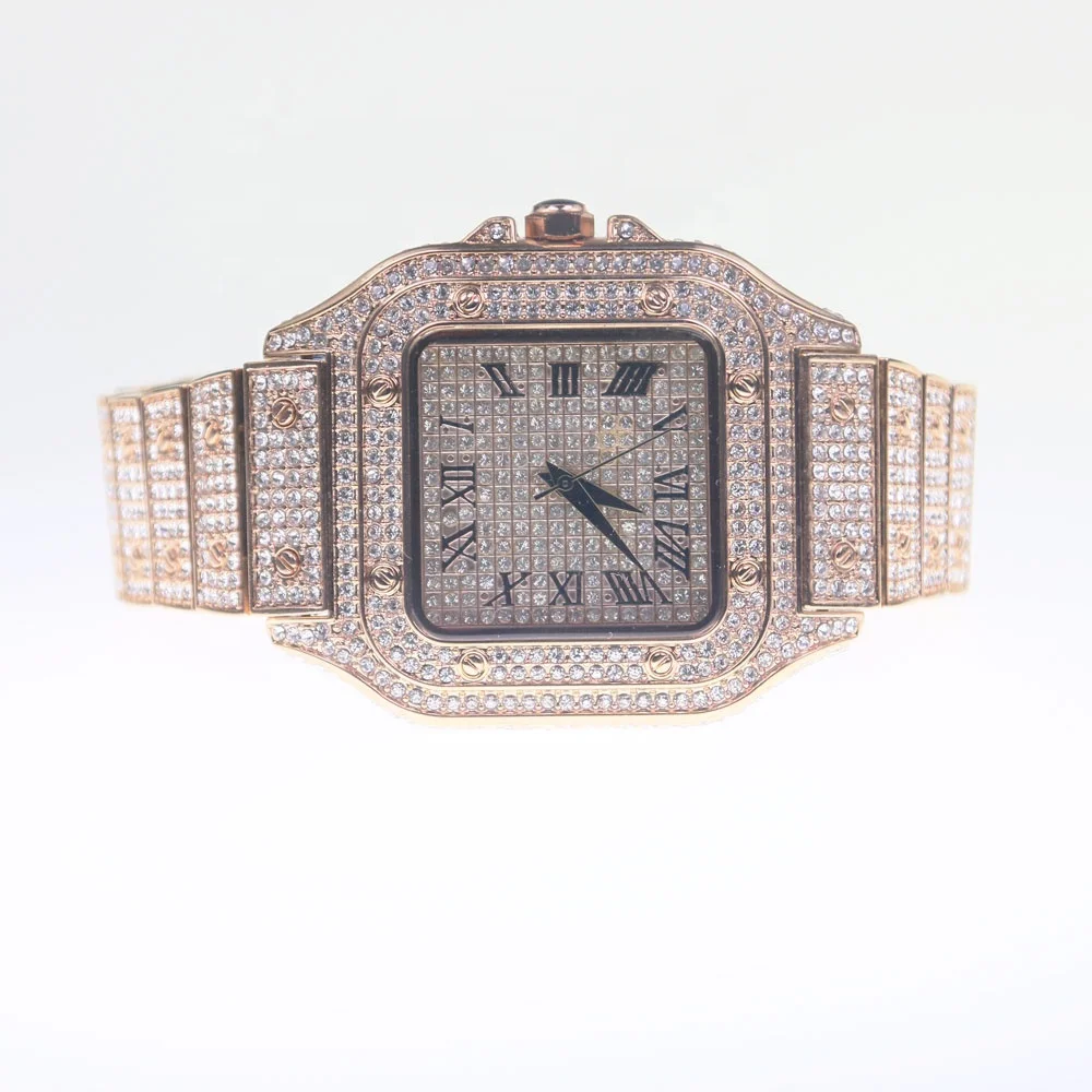 2021 new popular ice hip hop jewelry popular CZ Watch