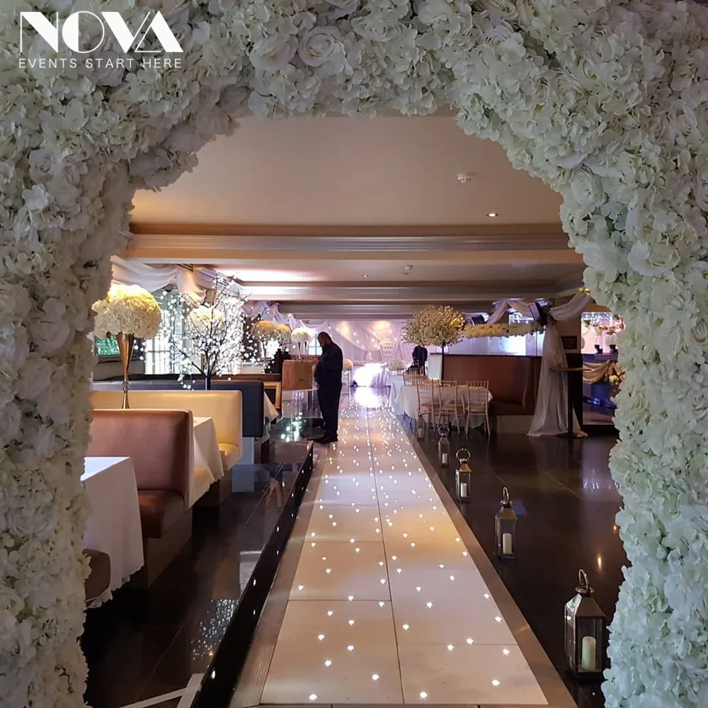 2021 Wedding Decor Twinkling Effects White Color / Rgb Control Led Star Dance Floor Tiles