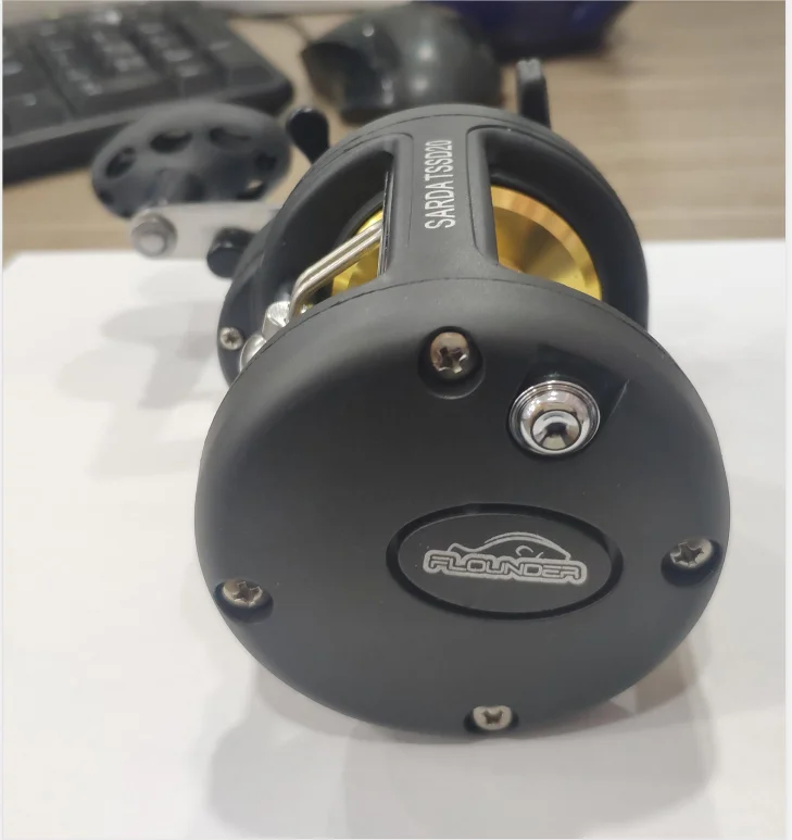 stock size 20 strong graphite alu spool large line capacity  trolling  reel  boat fishing reel cast drum reel