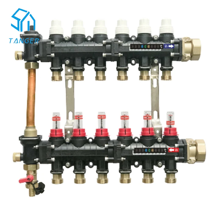 Система контроля температуры пластиковых трубопроводов лучшего качества для систем отопления под полом