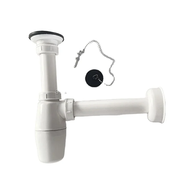 Plastic Sink Waste Pipe Basin Bottle Trap Basin Drainer Siphon Bottle Trap Plastic Laboratory Sink Basin Bottle Trap
