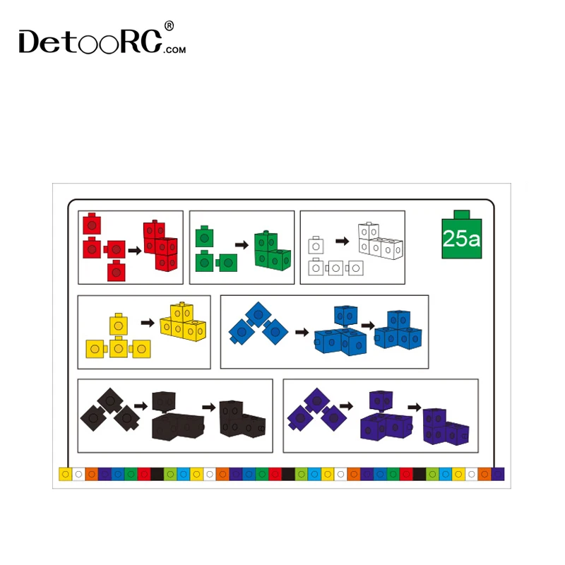 Detoo DIY STEM Educational toys Mathematical cube blocks for kids early learning diy building games