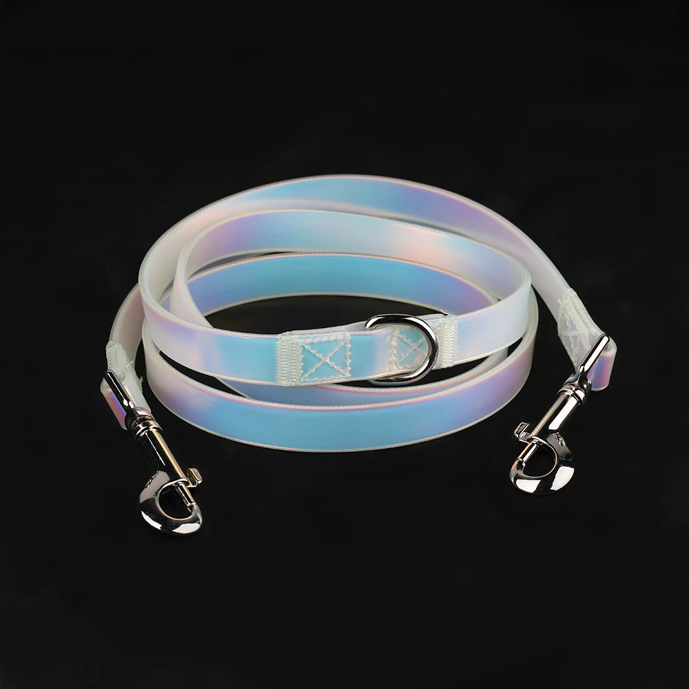 Hands Free 4 in One Dog Leash PVC Dog Collar Leash Outdoor Silicone Non Slip Candy Color Custom Long Pvc Leash
