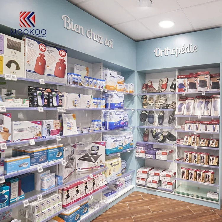 Modern Style Factory Direct Sale High End Pharmacy Shop Display Furniture Medicine Storage