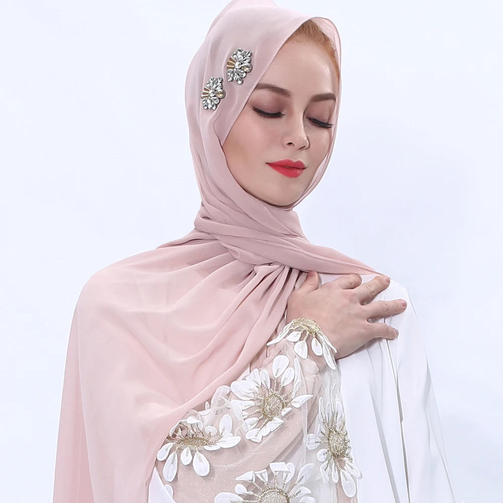New style head scarf hijab muslim wear women islamic clothing muslim women dress long sleeves chiffon scarf hijab