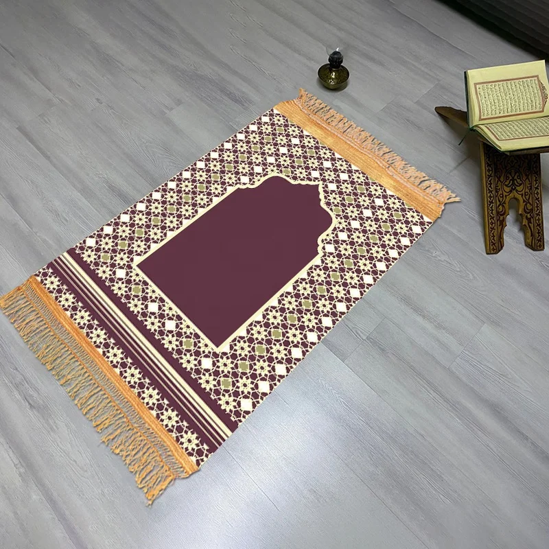Prayer Mat Printed Design Rug Carpet 3d Printing Prayer Rug Poly Bags Prayer Mat for Muslim Rectangle Formaldehyde SUNRISE AZO