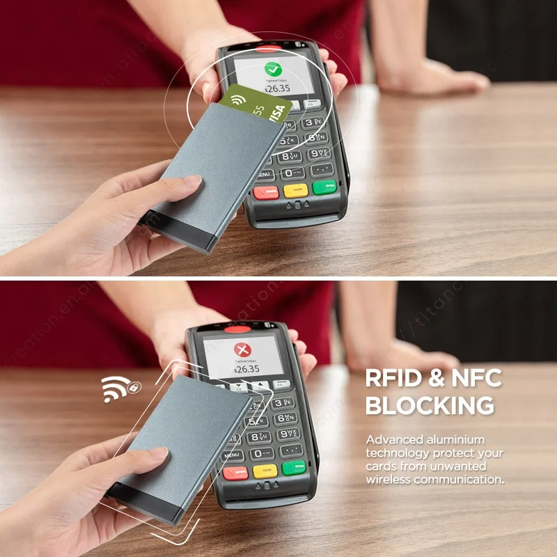 TILONSTAR Metal Wallet Credit Card Holder Business Card Case Aluminum Wallet Pop Up Card Holder