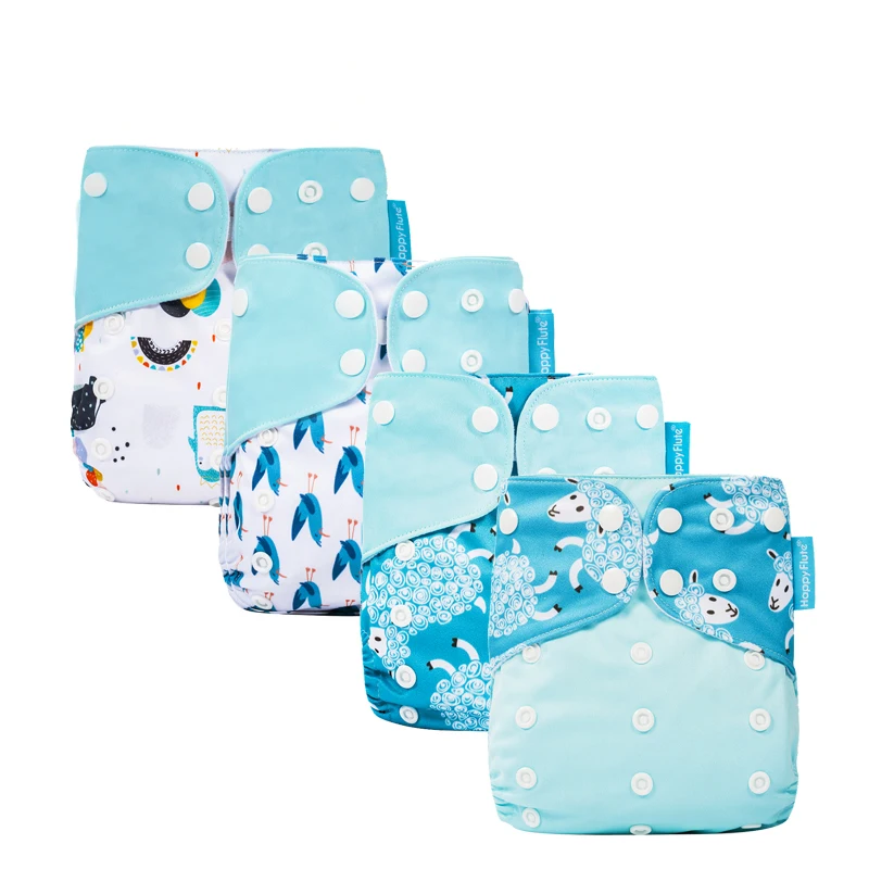 Детские тканевые подгузники; Один Размер Регулируемый Моющиеся Многоразовые для маленьких девочек и мальчиков; Сезон осень 4 шт карманные подгузники