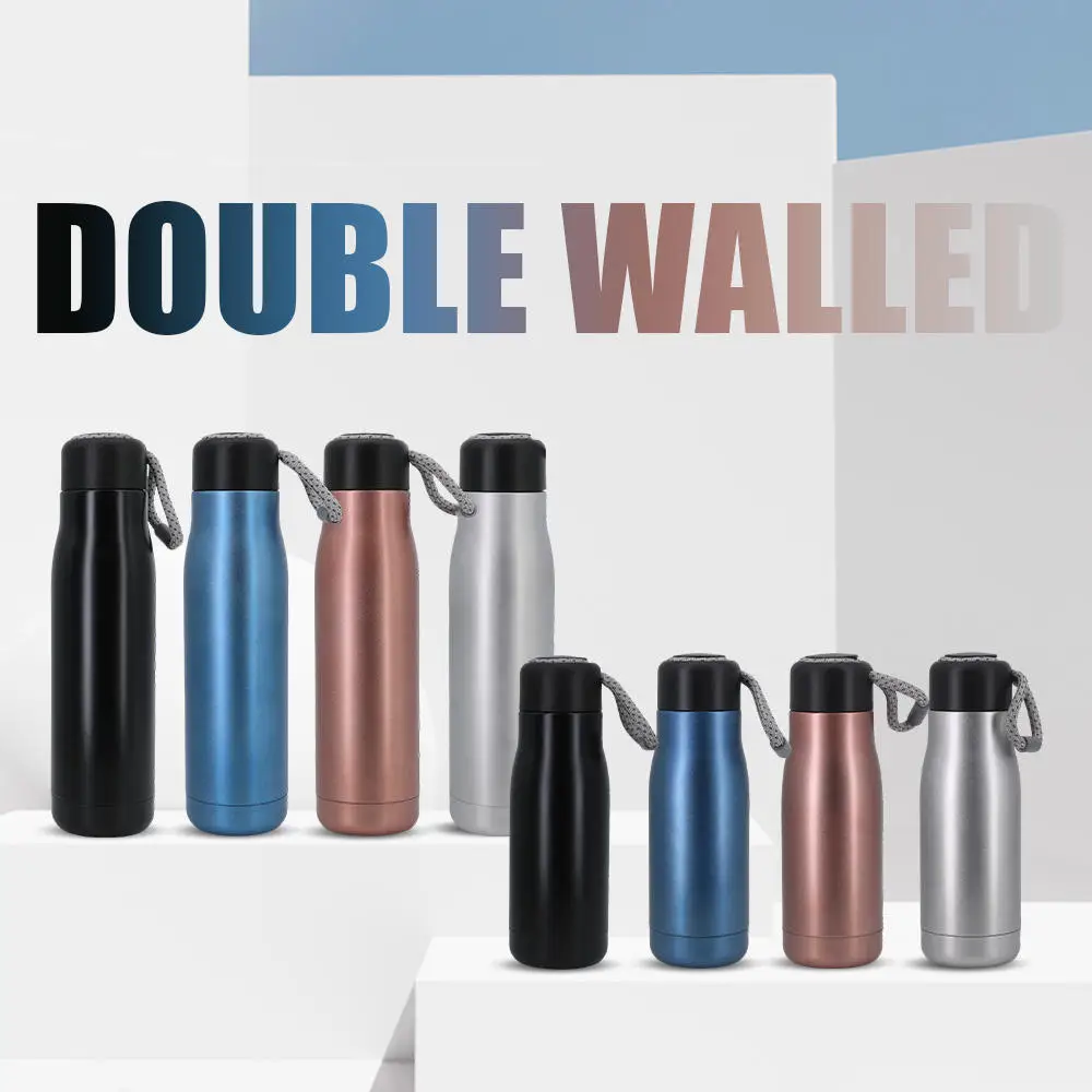 FOCUS Custom Logo Thermos Waterbottle Sport Water Bottle with Handle Thermal Vacuum Flask Promotional Gift Giveaway