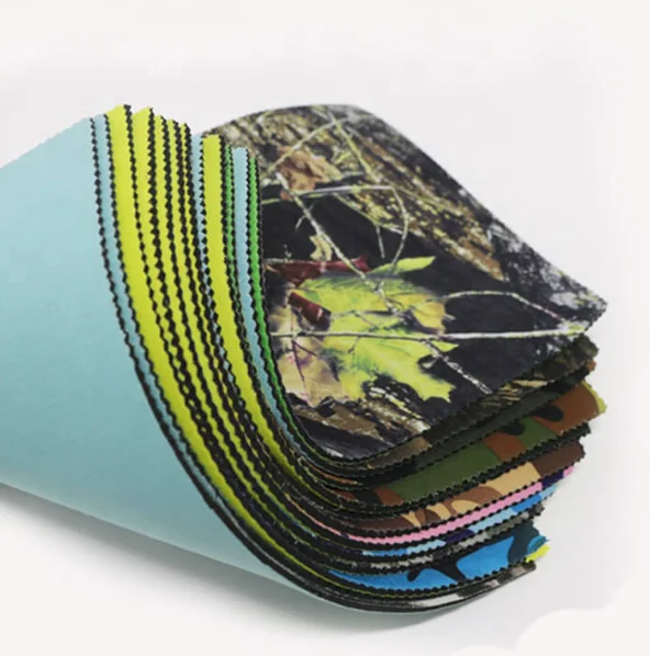 Free sample custom printed neoprene coated fabric 2mm 3mm 4mm 5mm waterproof material printed neoprene fabric