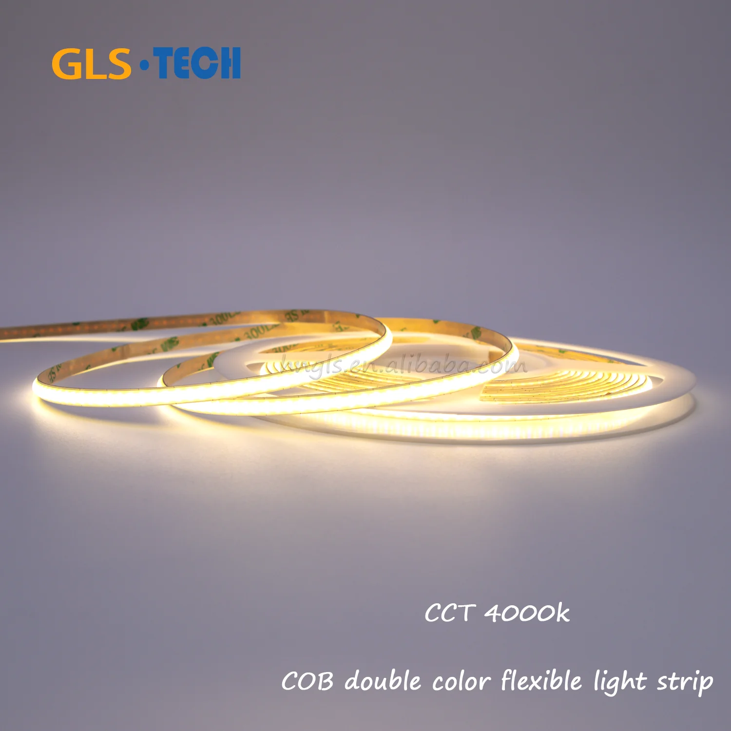 Гибкая полоса COB CCT двухцветная лампа шириной 5/8/10 мм 2 линии 3 Регулируемая Цветовая температура 2700K-6500K