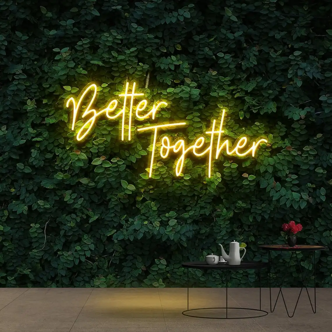 BETTER TOGETHER Neon Sign, Custom Neon Sign, Custom wedding decoration neon sign