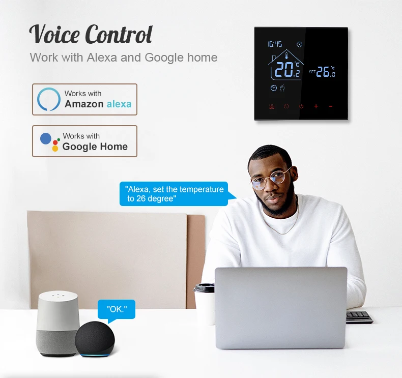 Bandary Tuya Wifi Smart Electric Floor Heating Water Gas Heating Programmable Smart Room Digital Thermostat Wifi For Home