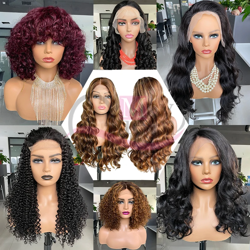 Verified Hair Supplier 99j Color 12aPeruvian Double Drawn Funmi Hair No Lace Full Head Wig Pure Human Hair Short Bob with Fringe