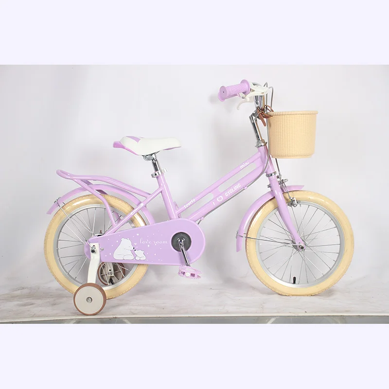 High quality kids pink children bicycle with training wheel girls bike