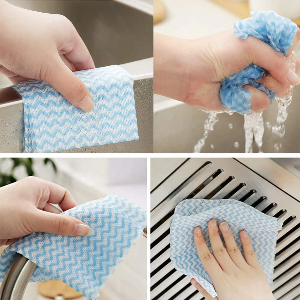 Multi Purpose Non woven Cleaning Cloths Disposable Kitchen Dishcloth Rag Hand Wipes Dish Cloths Floor Wipes Wholesale Customized