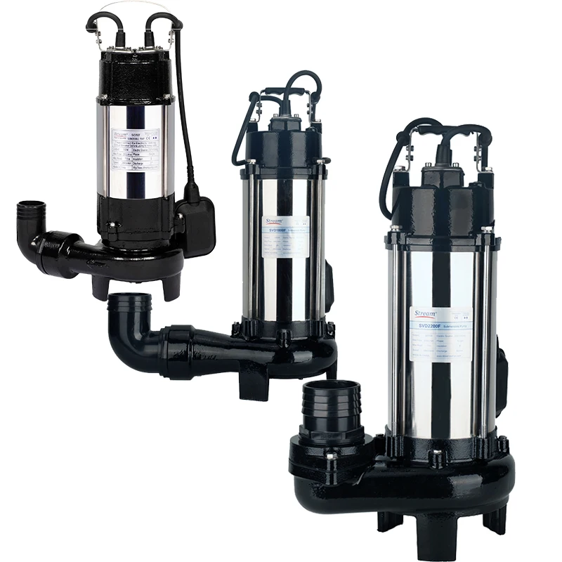 Electric Submersible Cutter Sewage Grinder Pump With Alloy Blade Cutting Impeller