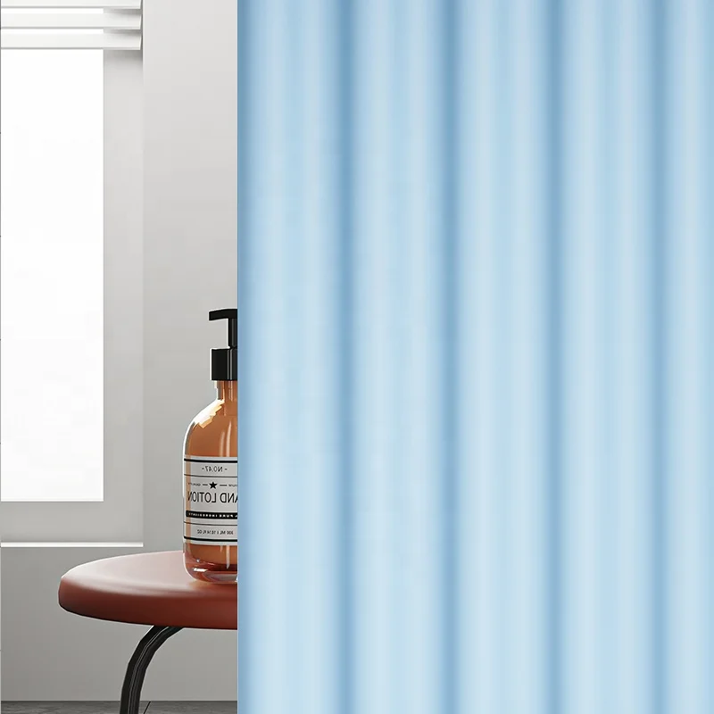 Modern Waterproof Lining Mildew-Proof Peva Plastic Solid Color Spots Shower Curtain
