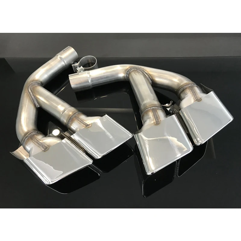 Stainless Steel Exhaust Tip Cover Muffler Exhaust Muffler Tip  For AUDI SQ7 Q7 2016-2022 Muffler Tailpipe Tips