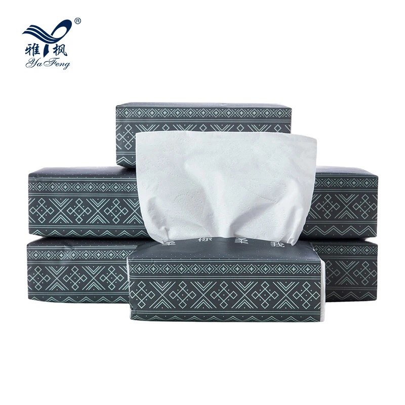 Customer logo virgin wood pulp soft natural 3 Layer soft pack Facial Tissue for home, office & outdoor daily use