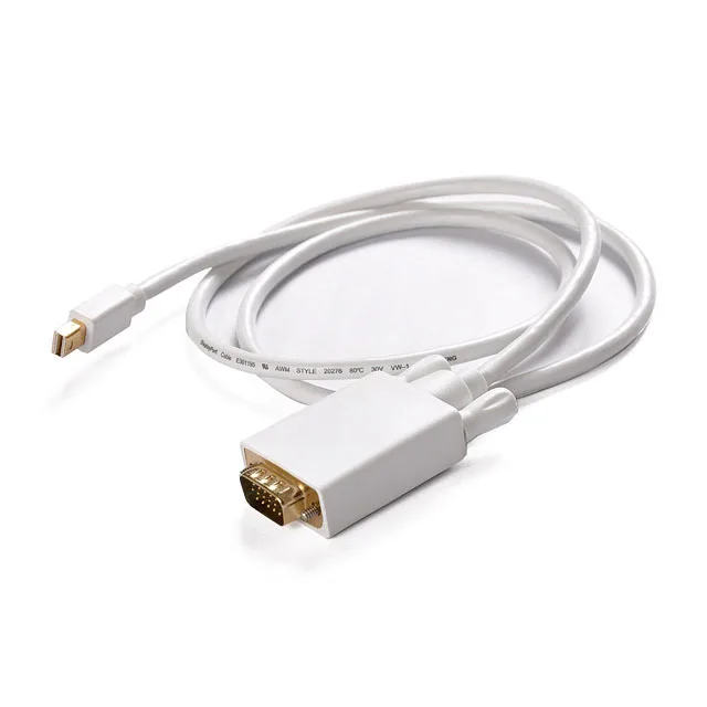 Mini Displayport to VGA Cable 1.8m Gold Plated