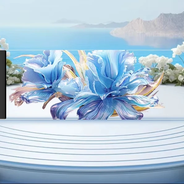 Hd-Transparent P6 Wide Angle Of View Frameless Scrollable SMD   Flexible Transparent Led Film Screen