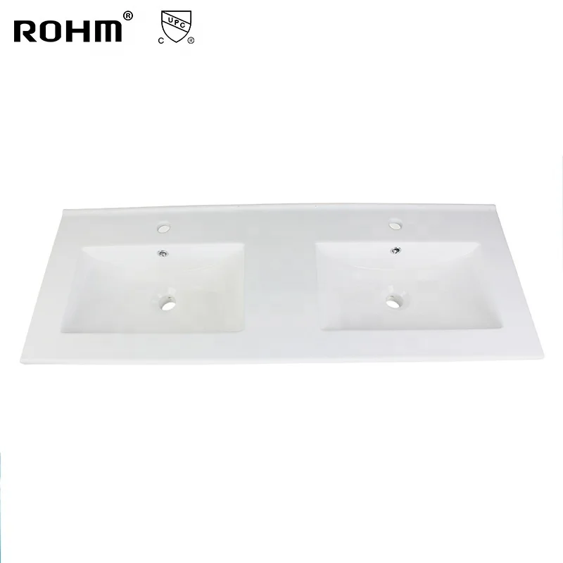 H203 Cabinet Basin for Vanity Set Luxury Bathroom Vanity Double Sink Cabinet Sink Bathroom Ceramic Bathroom Sink