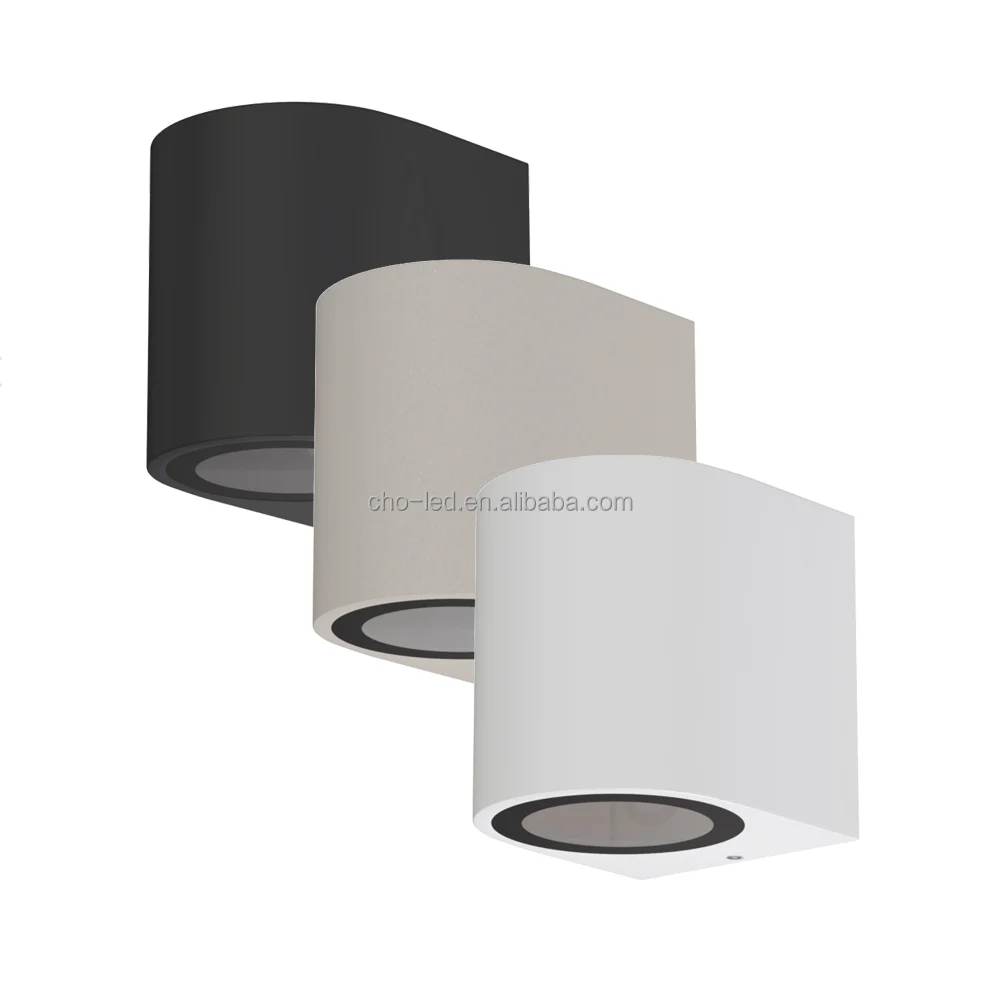 1xGU10 2xGU10 Up And Down Wall Light IP44 Aluminum Modern Surface Mount Indoor Outdoor Sconce Landscape Garden Wall Lamp Fixture