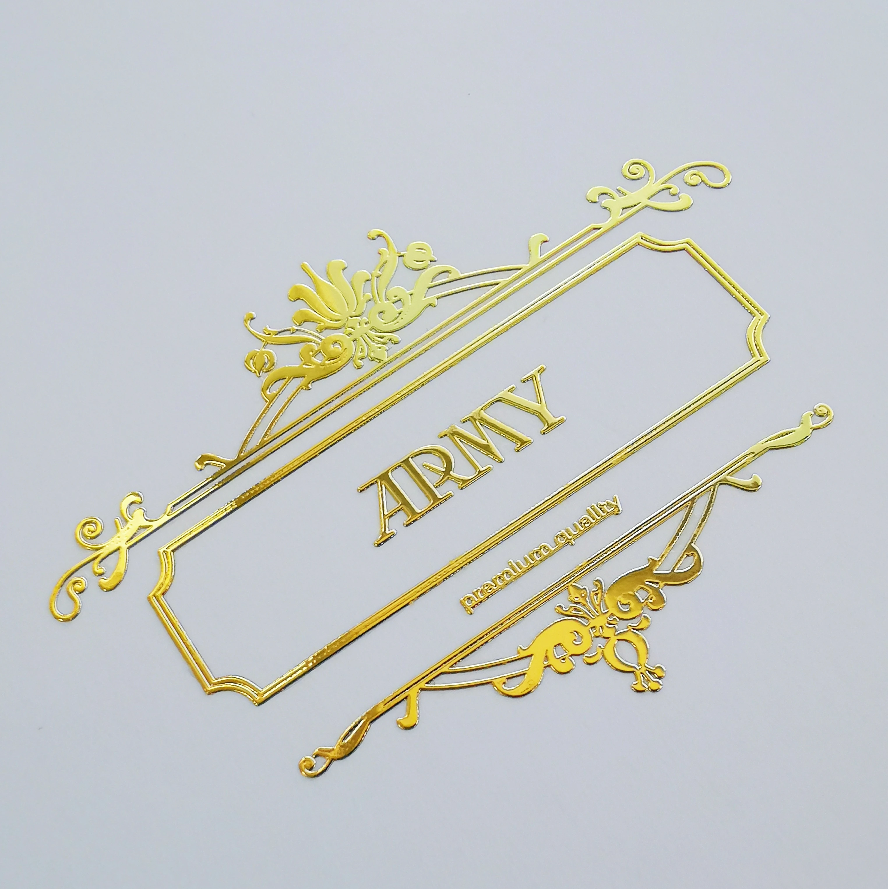 Customized Electroformed Label Thin Nickel Metal Sticker Logo
