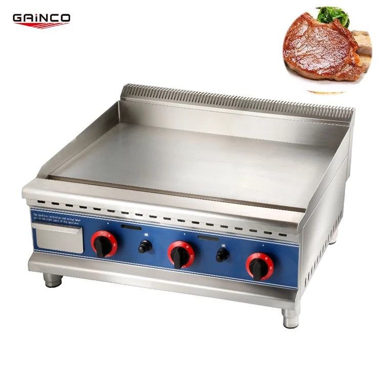 Commercial tabletop industrial Nonstick Pancake Stainless Steel Flat Gas Griddle Grill