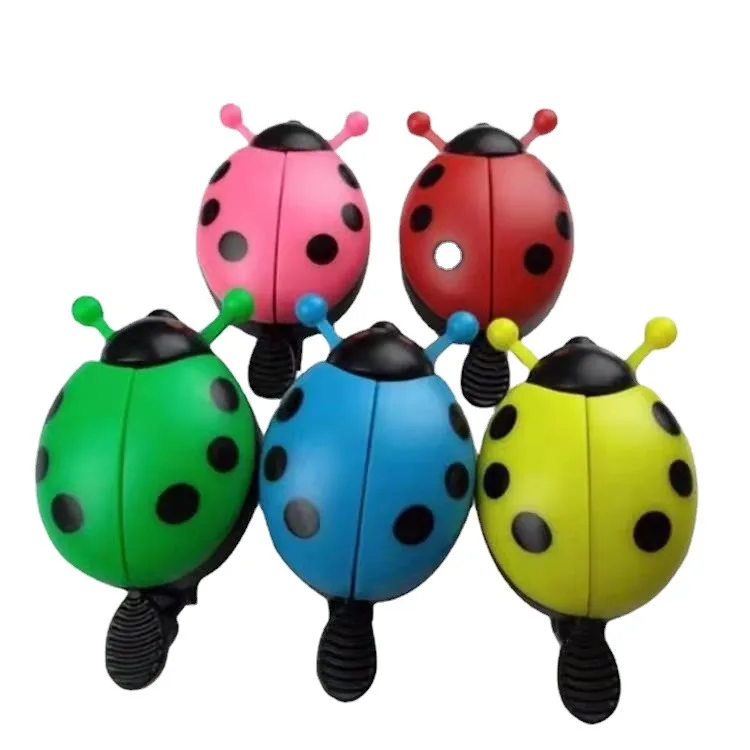 Latest research and development bicycle bell cartoon Ladybug bike bell can spread its wings baby carriage bell cycle horn