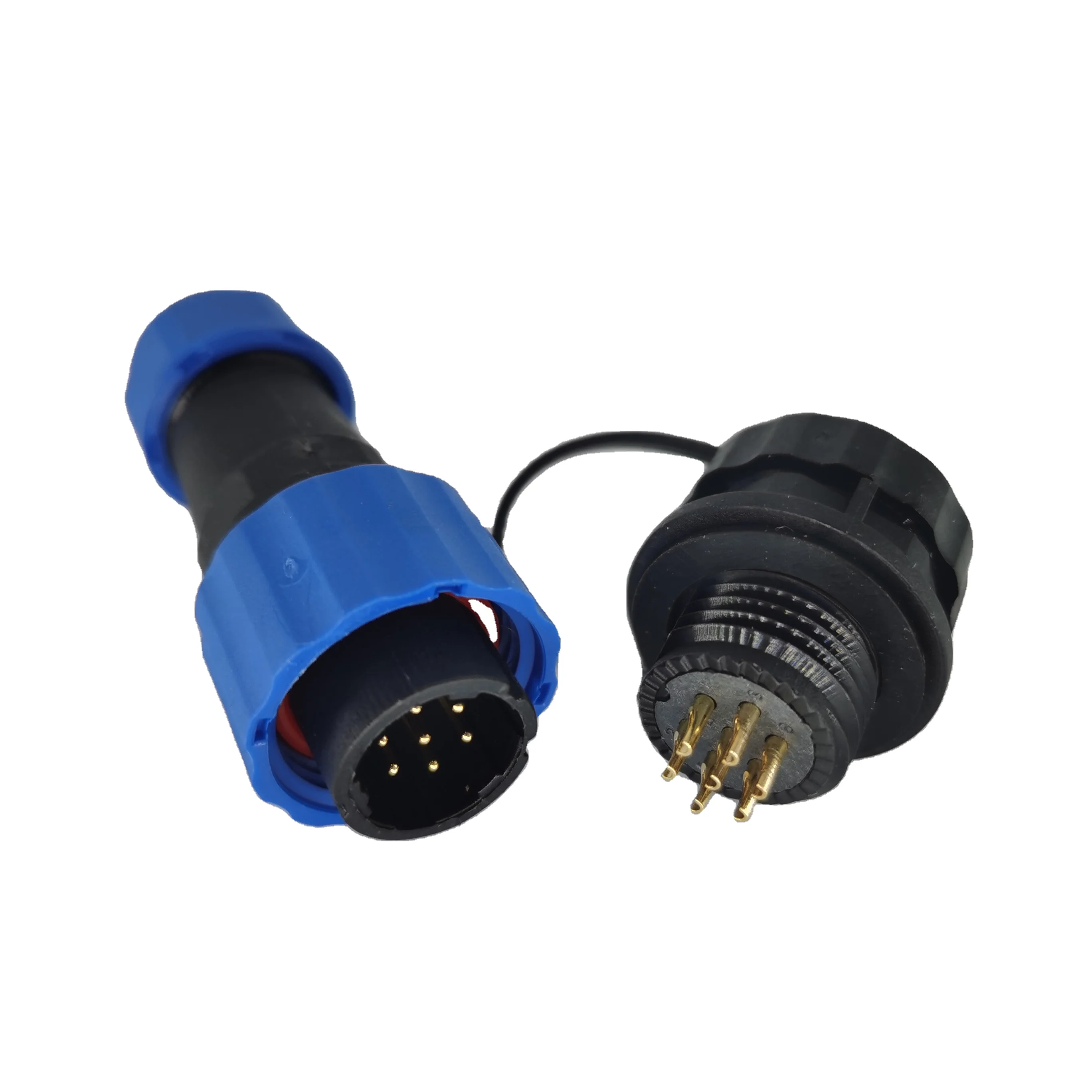 Sword insert low-frequency thread screw tightly copper silver-plated butt aviation plug socket