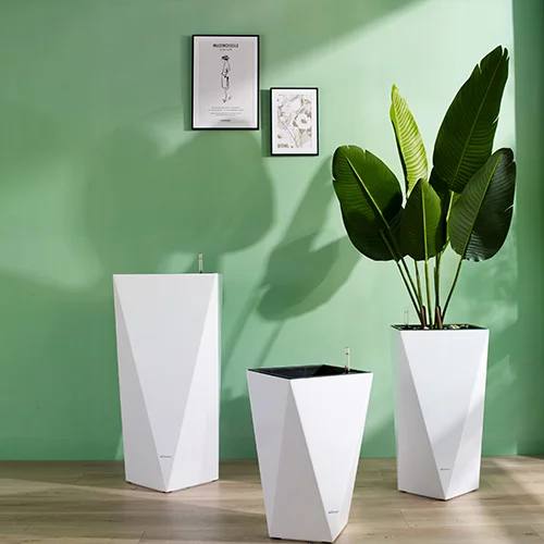 Nordic New Design Home Decor Large Indoor Big Size Macetas White Plastic Flower Vase Pots And Planters For Outdoors Garden
