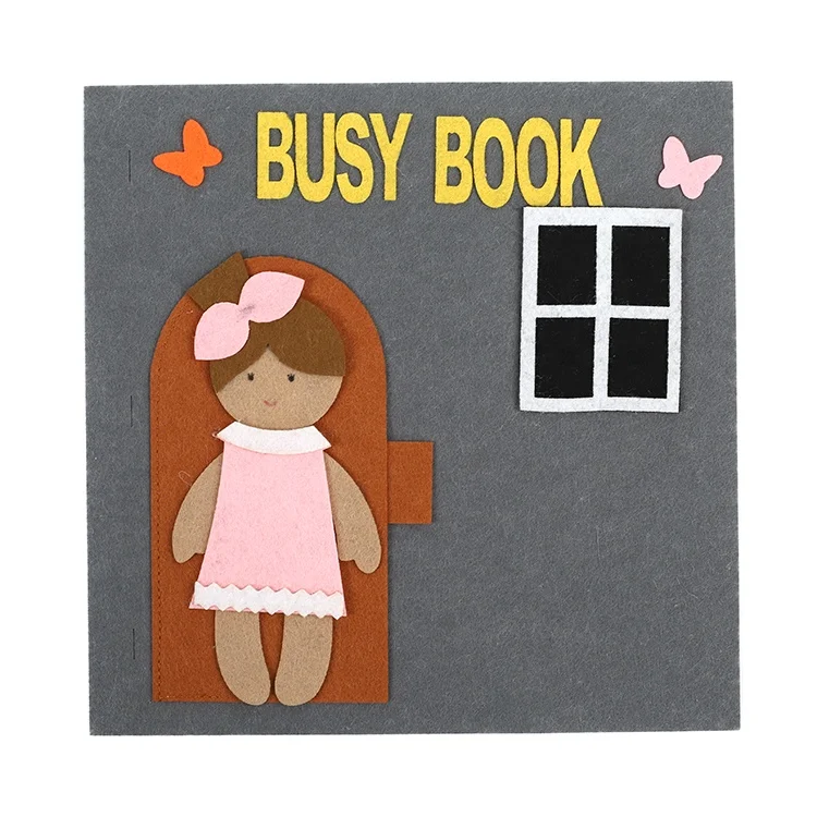 
Custom cheap kids educational activity felt fabric baby books 