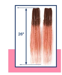 Rebecca Fashion Wholesale 26inch 24Strands 120G Curly Soft Freetress Bohemian Wavy Crochet Hair Goddess Faux Locs