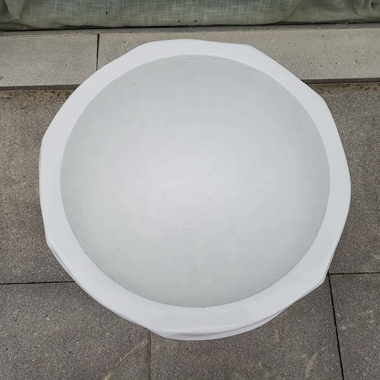  Economical custom design White Wave Design Fiberglass Plant Pot luxury flower decorative