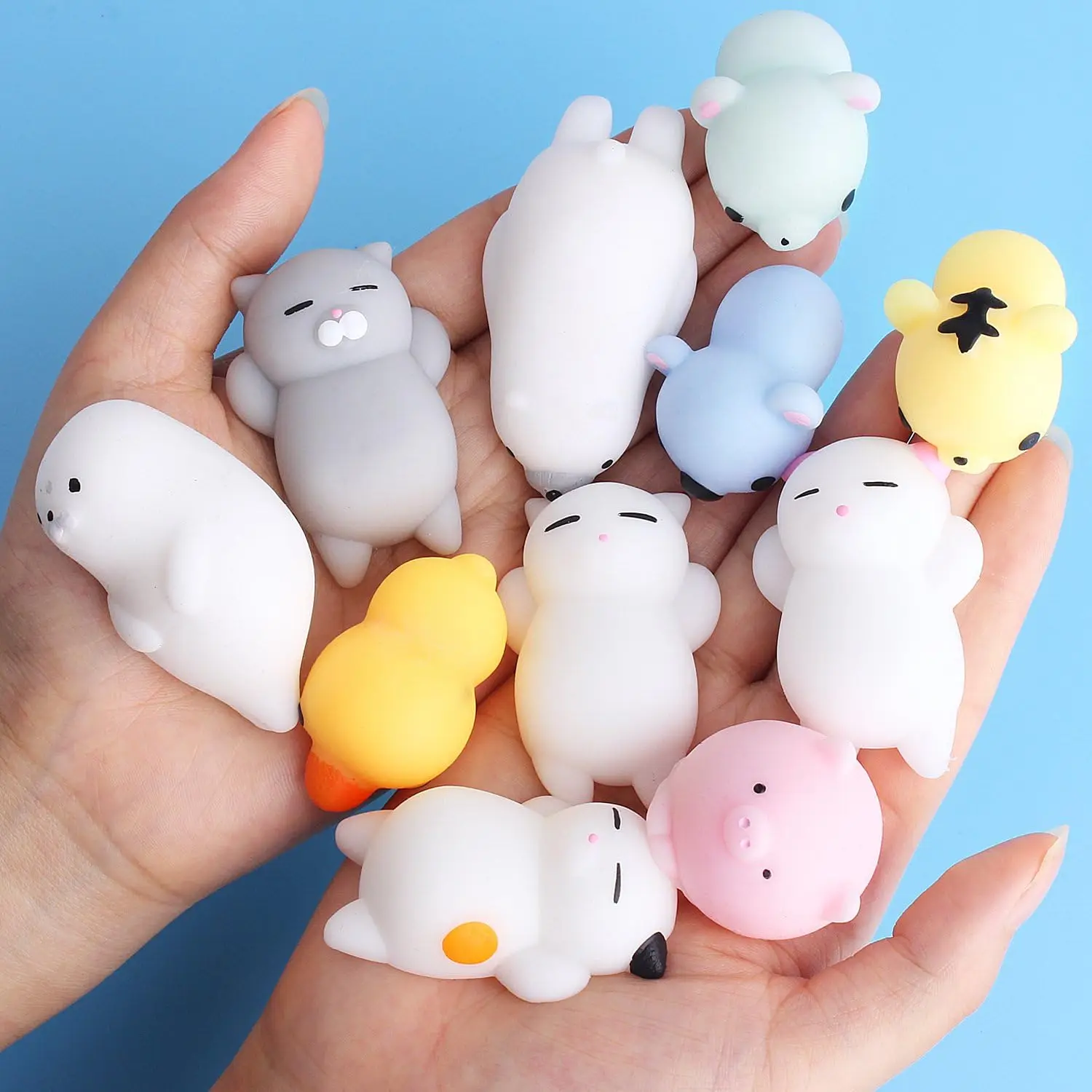 Сквиши Mochi мягкая игрушка детские праздничные сувениры милые сквиши животные для снятия стресса наполнители пасхальных яиц детский день рождения