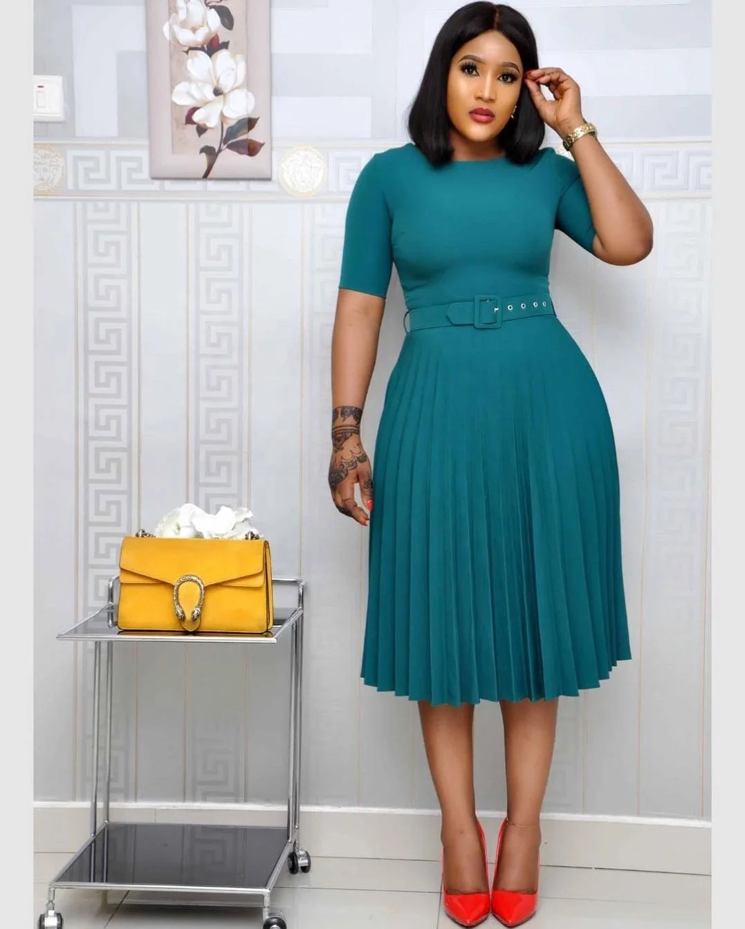 KC 2022 Новое поступление, сексуальное элегантное женское платье для работы в африканском стиле, большие размеры, платья для женщин