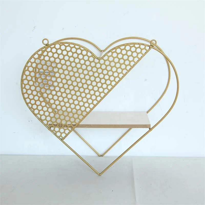 Wall Shelf Metal Floating Shelves Heart Design Small Shelf Storage Industrial Modern Romantic Farmhouse Style