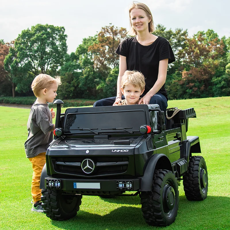Mercedes Benz Unimog Licensed Electric Kids Ride-On Car Oversized Brushless Motor 3*12V Battery Remote Control