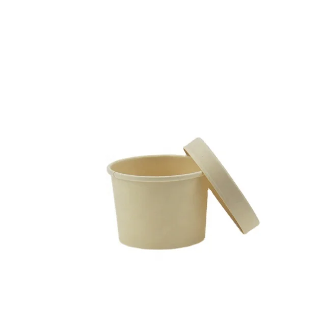 
PLA coated compostable hot soup container food cups 