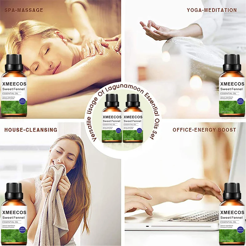 Factory Refining Wholesale 30ML Pure Essential Oils Aromatherapy 100% Pure Organic Sweet Fennel Custom Logo Essential Oil