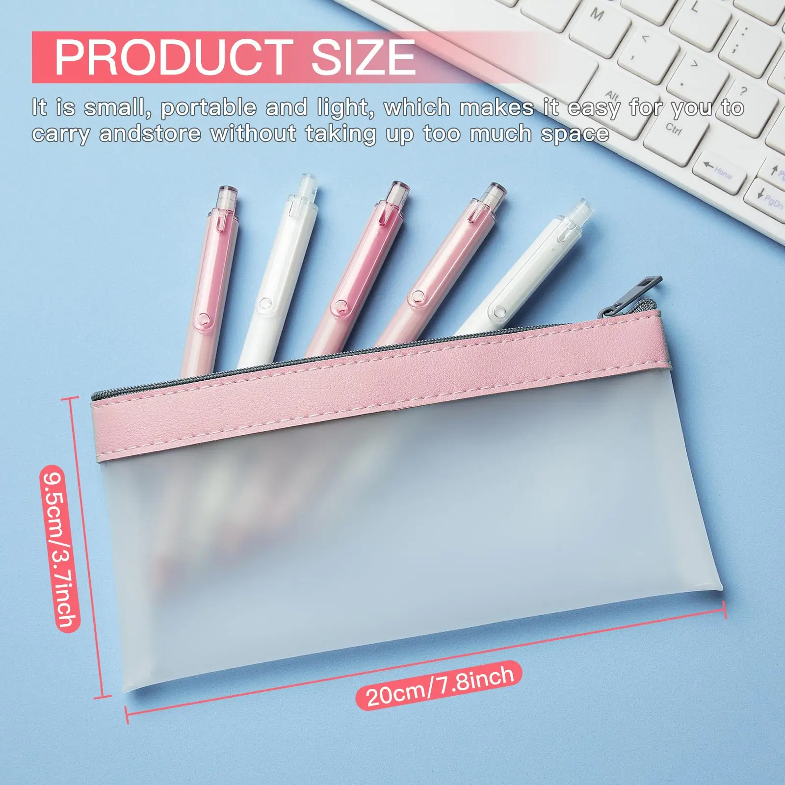 Best Seller QQgift Wholesale OEM Custom 3 Pack Clear Pencil Case Stationary Bags With Zipper Multi-function For Office School