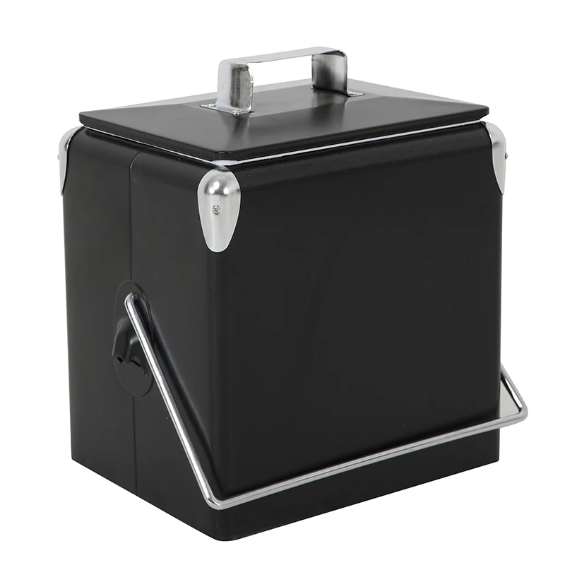 Amazon hot sale custom solid color steel camping box ice cooler box