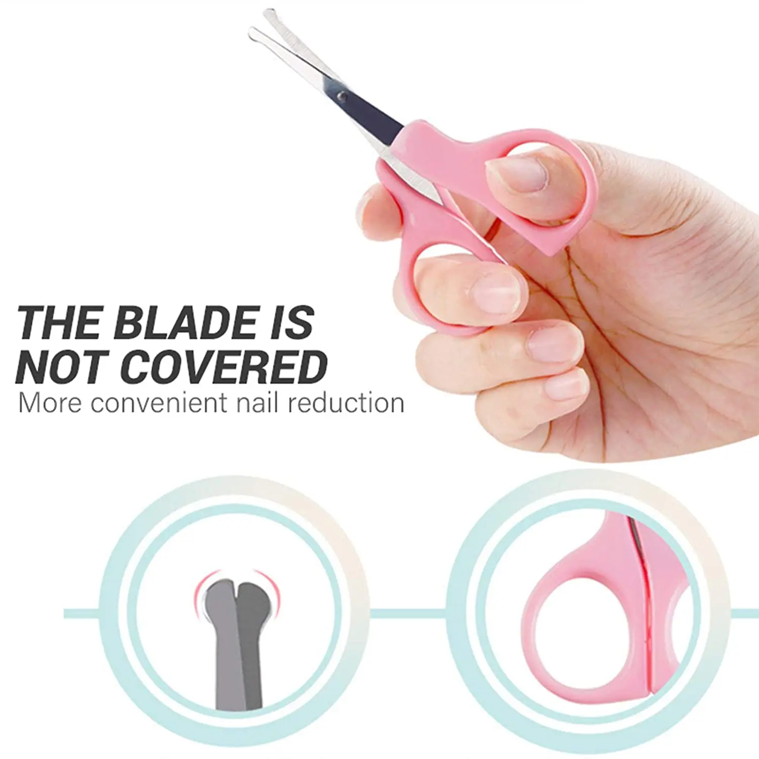 2pcs Newborn Safety Babies Portable Scissors Clipper Baby Manicure Set