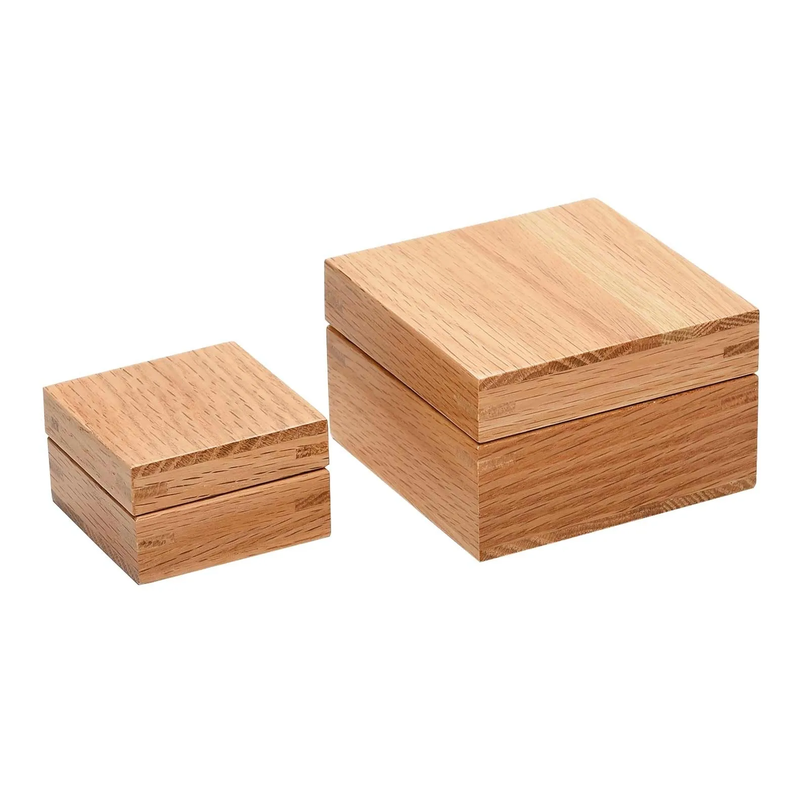 
Different Dimension Rustic Wooden Box Square Oak Wood Gift Box 