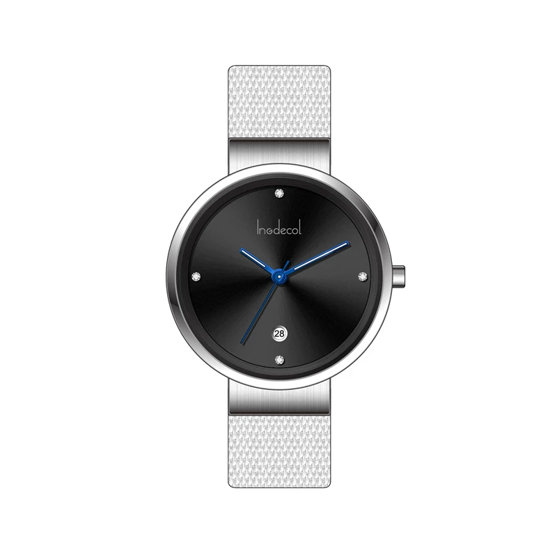  INGDECOL Top quality all stainless steel lady diamond watch minimalist